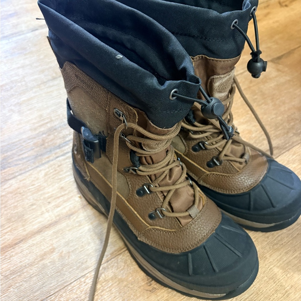 Men's Brown and Black Snow Boots